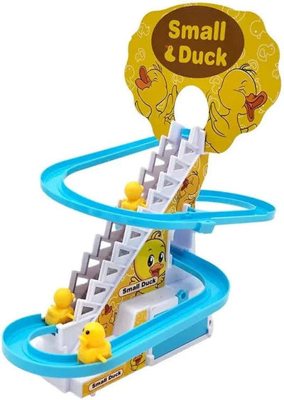 Small Duck Climbing Stairs Toy – Musical Slide with Moving Ducks