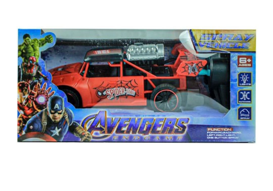 Avengers Remote Control Car with Smoke & Lights – Rechargeable Battery