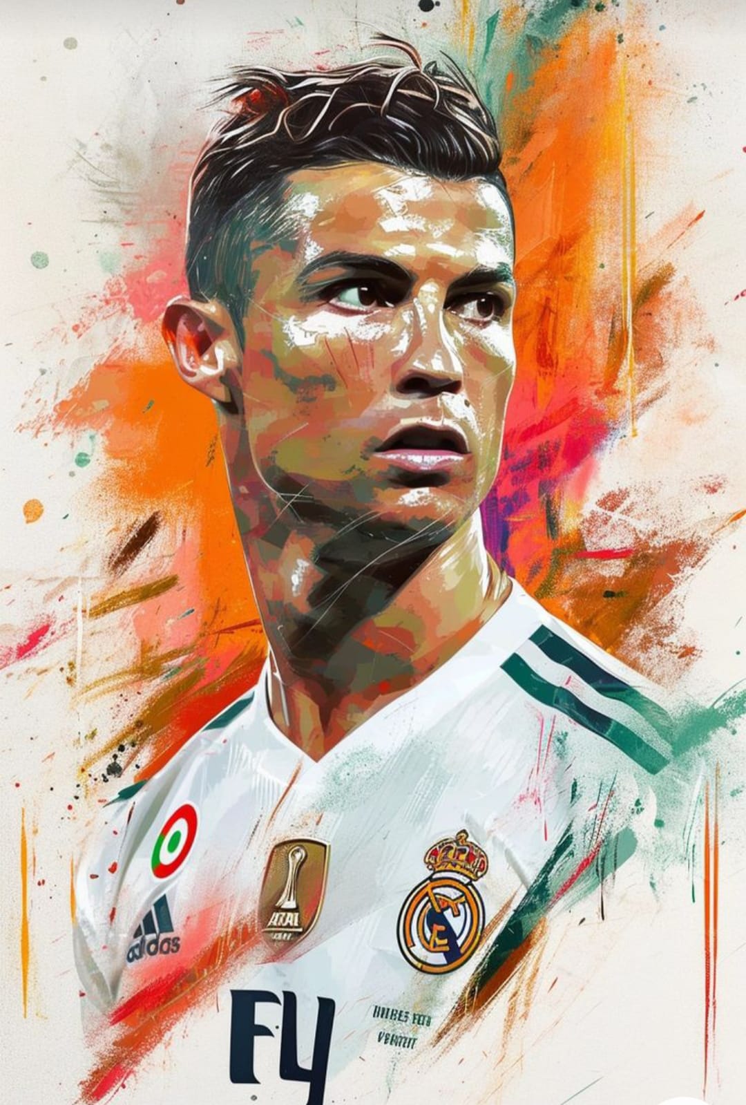 Cristiano Ronaldo Artistic Flag - A Tribute to the Football Icon