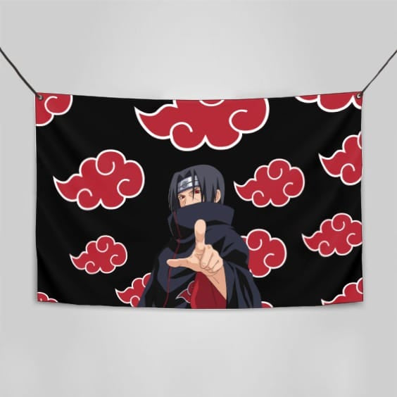 Itachi Uchiha Akatsuki Flag - Iconic Anime Wall Art