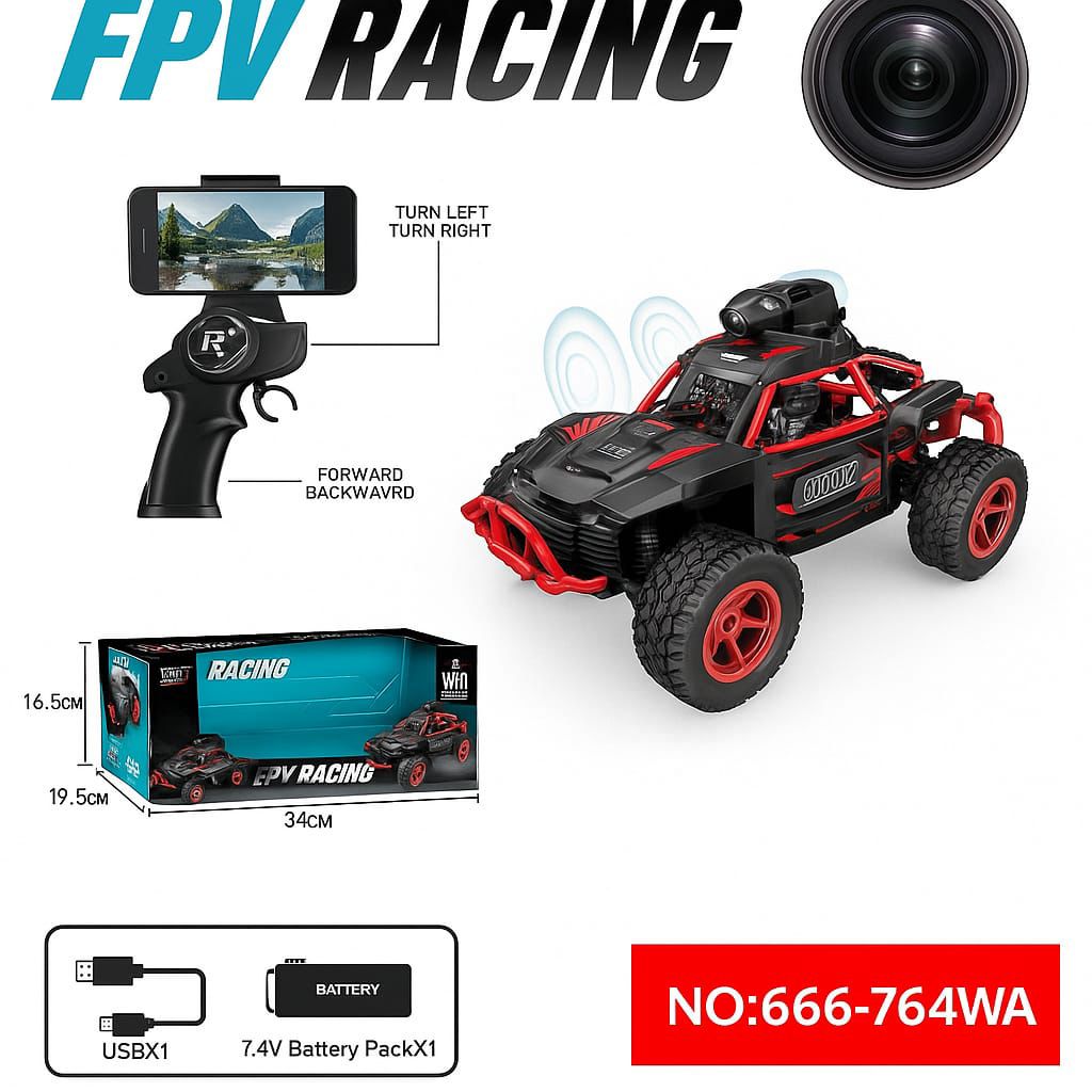 Real Racer Rc Car With Fpv Remote Control Car With 480p HD FPV