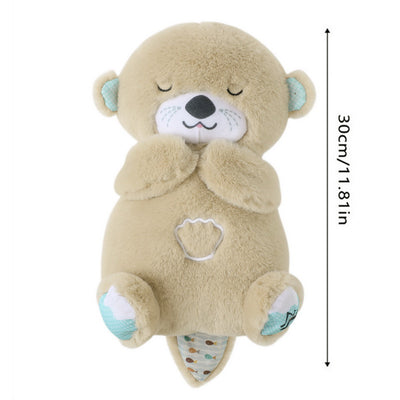 Sleep Breathing Teddy Bear Soft Toy with Light Sound