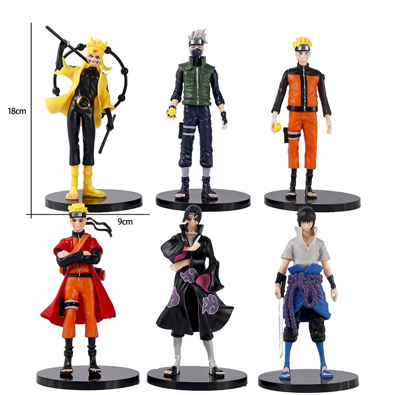 Naruto Series:Naruto, Itachi, Sasuke and Kakashi 18cm Collectible Action Figures