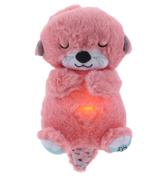 Sleep Breathing Teddy Bear Soft Toy with Light Sound