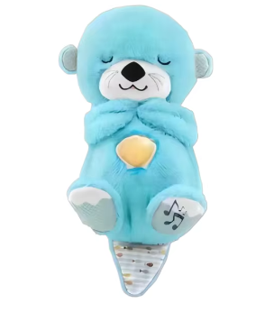 Sleep Breathing Teddy Bear Soft Toy with Light Sound