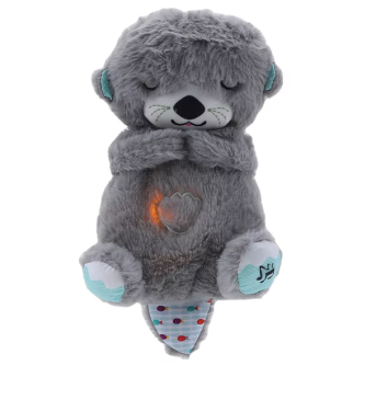 Sleep Breathing Teddy Bear Soft Toy with Light Sound