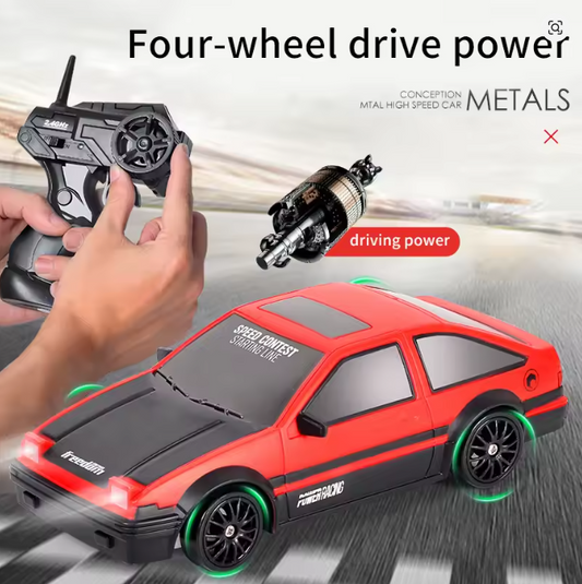 Mini Drift Master RC Car (1:24 Scale) – 2.4GHz 4WD High-Speed Remote Control Racer with LED Lights