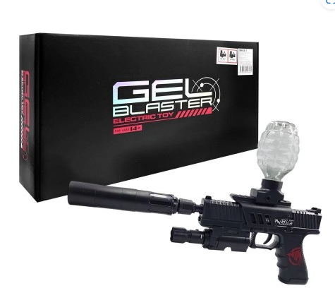 M1911 Gel Blaster – Black Electric Rechargeable Pistol with Laser & Accessories | WH36-1