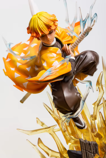 Demon Slayer Agatsuma Zenitsu Action PVC Figures 32cm Toy