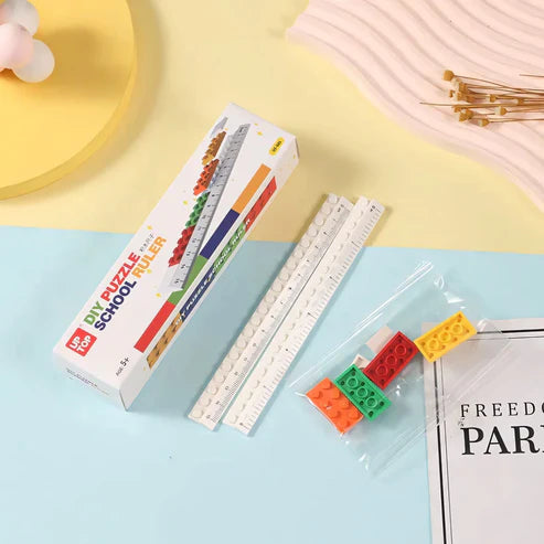 Diy Lego puzzle school ruler for return gifts