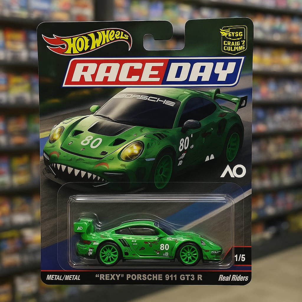 “Rexy” Porsche 911 GT3 R (992)🐉  –  Hot Wheels Premium Race Day Series(1/5)