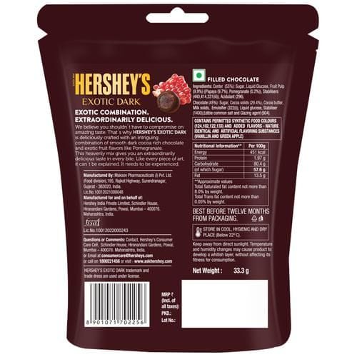 Hershey’s Exotic Dark – Pomegranate ( PACK OF 4 )