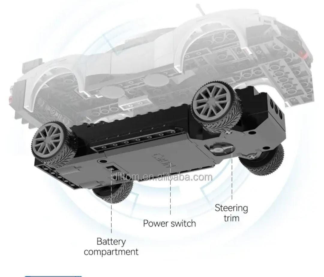 CADA Lego Car with Dual controller ( Remote+Mobile )
