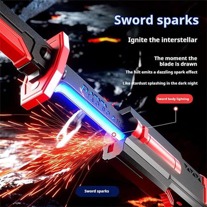 Katana Spark FX Lightsaber Sword – LED Light Blade with Real Sparks & Smoke Effect