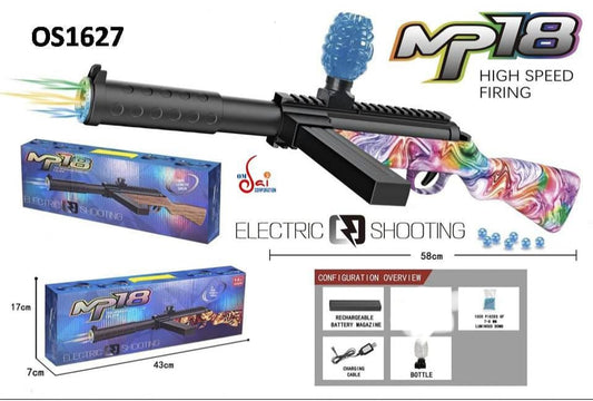 Shooting Gun Toy MP18 Electric | High-Speed Firing | Rechargeable Gel Blaster for Kids (58cm)