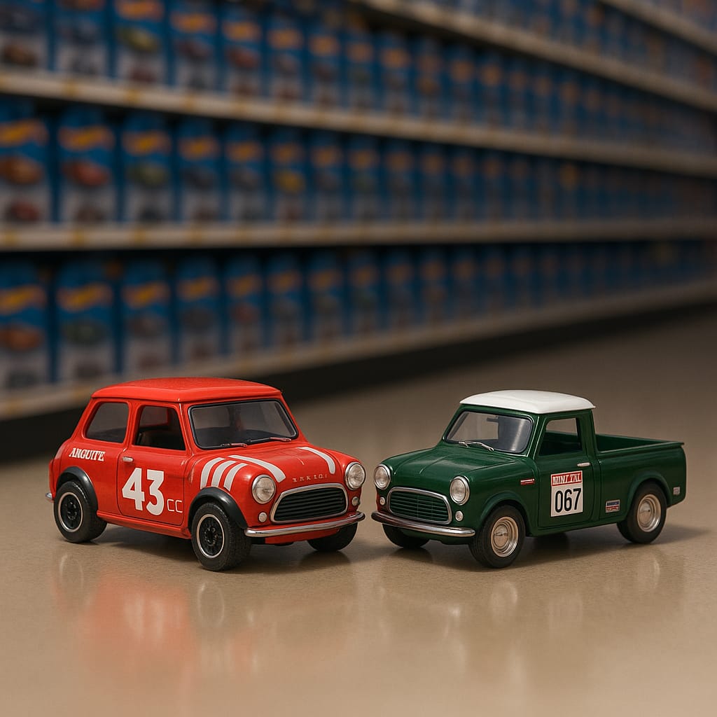 Lot Hot Wheels 2pack 1/64 - Morris Mini + 67 Austin Mini Pickup 2025 - Neuf