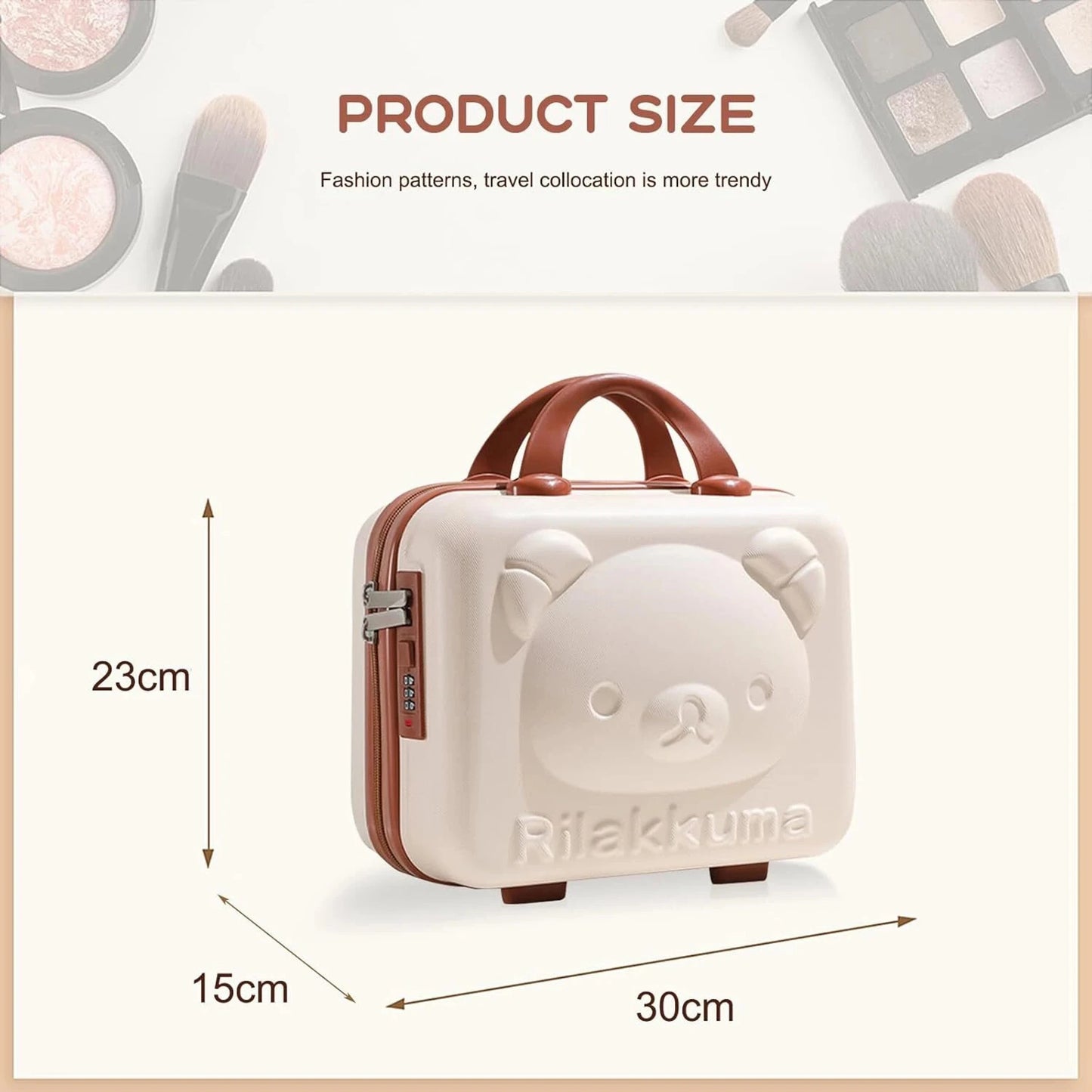 Kids vanity Bag Case with Handle, Cute Character Design, Travel Makeup Organizer mackup vanity Vanity Box (Multicolor)
