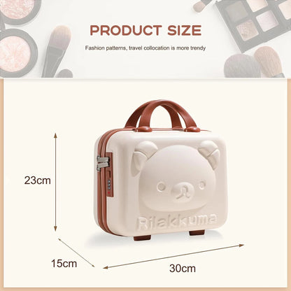 Kids vanity Bag Case with Handle, Cute Character Design, Travel Makeup Organizer mackup vanity Vanity Box (Multicolor)