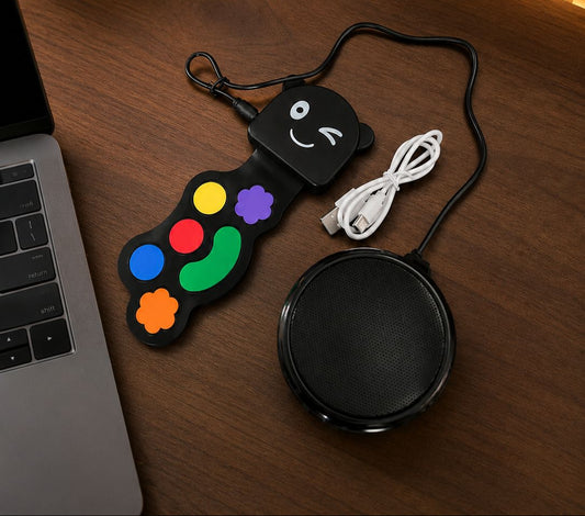 🎵 Mini Finger Instrument X RGB Bluetooth Speaker: Play the Beats, Feel the Lights!