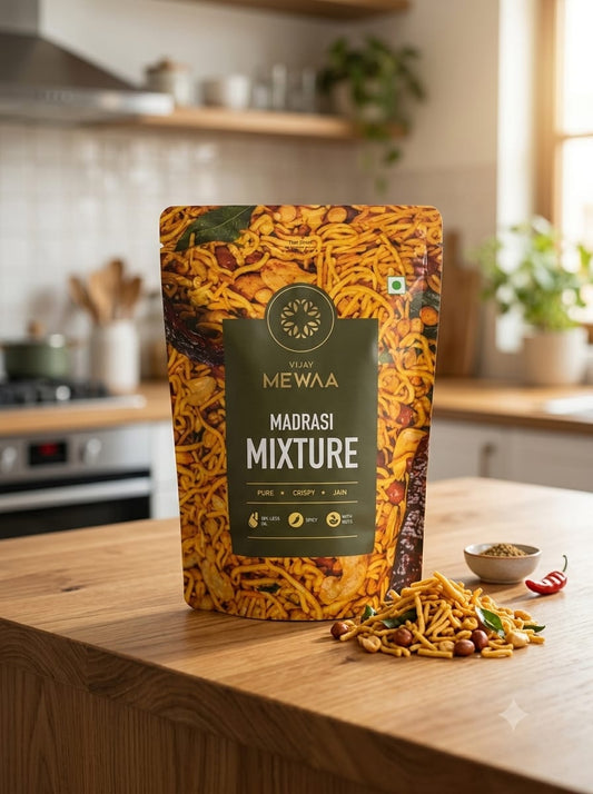 Vijay Mewaa Spicy Madrasi Mixture – Crispy Traditional Namkeen with Premium Nuts