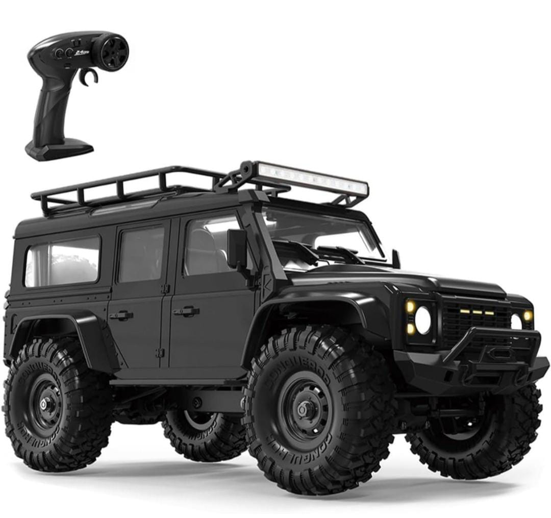 1/16 High Simulation Remote Control Truck 4x4 Big Foot All Terrain Off Road Car with Professional Shock Absorber System, 2.4G Rechargeable Electric RC Car