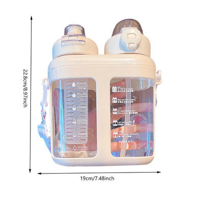 Dual Compartment Water Bottle