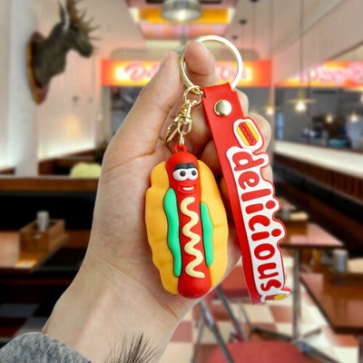 Hotdog Keychain - Delicious Vibes