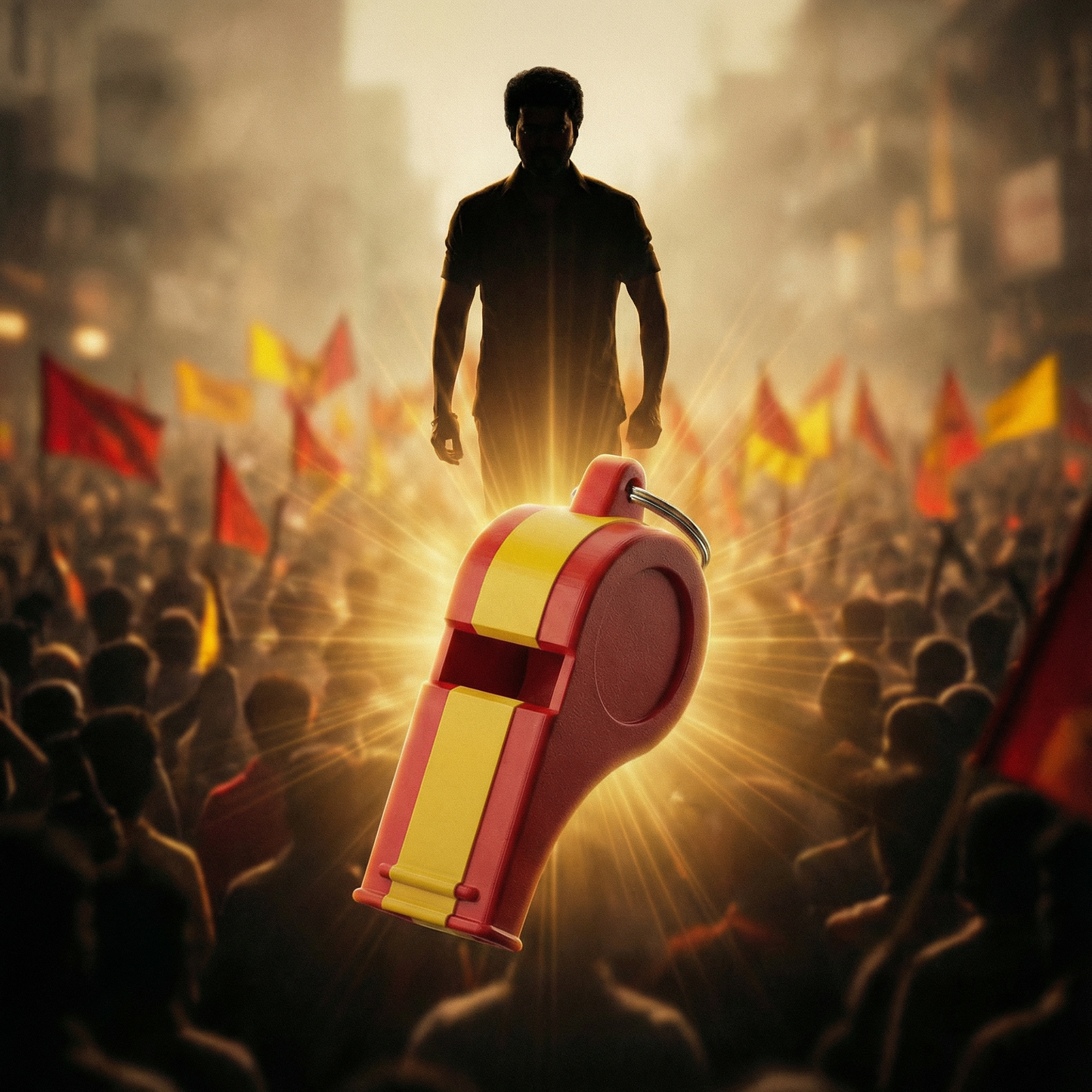 TVK Symbol Whistle Keychain – Movement Edition (Bulk Pack of 100 Units)