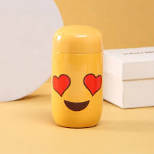 Smiley Face/Emoji Mini Vacuum Flask Stainless Steel for Water/Tea/Coffee/Soup, Bottle