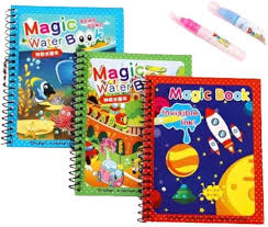 Magic Water Drawing Book for Kids | Reusable Coloring Book with Magic Pen | Perfect for Stationery, Birthday & Return Gifts