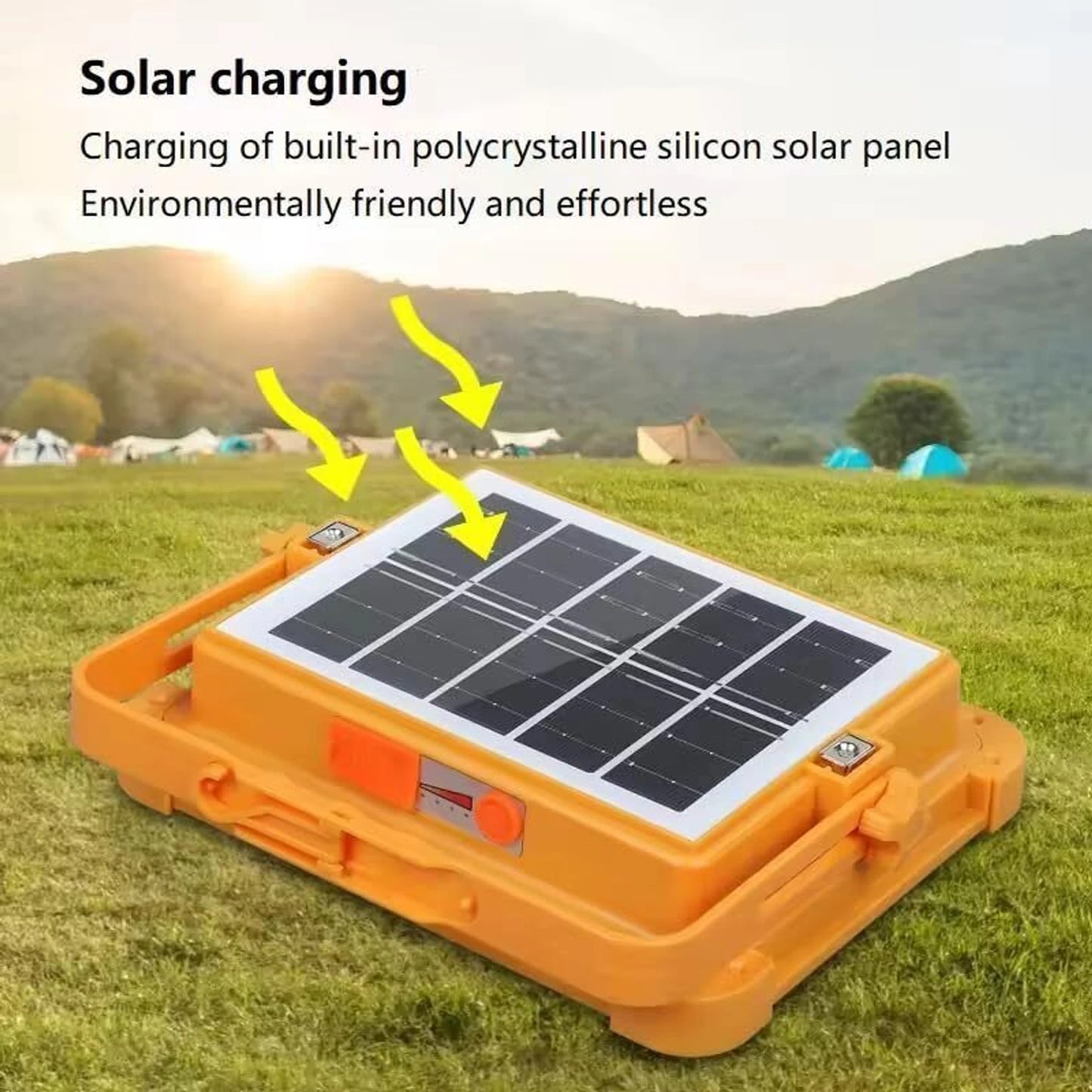 LED Solar Portable Work Light Solar Emergency Light Rechargeable Floor Solar Light Set (Wall Mounted Pack of 1)