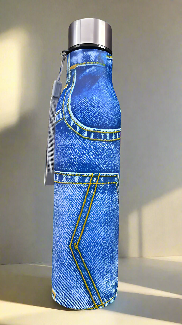 Denim style water bottle