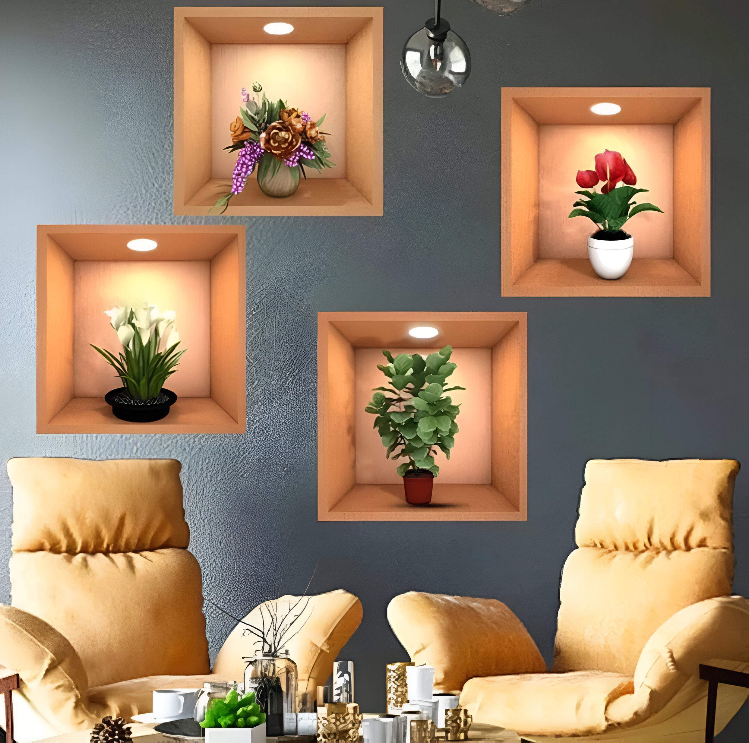 3D Flower Wall Paper Sticker | Easy-to-Apply Floral Wall Decor