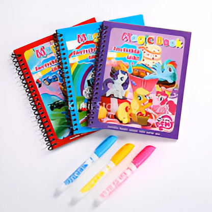 Magic Water Drawing Book for Kids | Reusable Coloring Book with Magic Pen | Perfect for Stationery, Birthday & Return Gifts