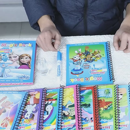 Magic Water Drawing Book for Kids | Reusable Coloring Book with Magic Pen | Perfect for Stationery, Birthday & Return Gifts