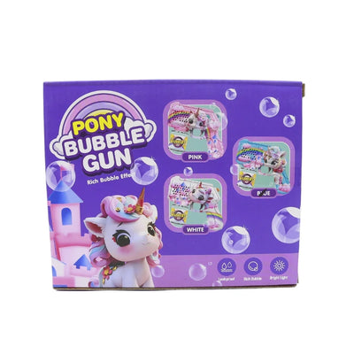 Pony Electric Bubble Gun with LED Lights