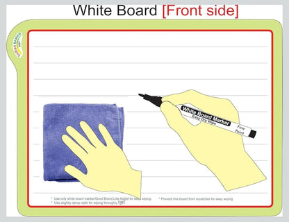 Indian Brains Dual-Sided Wooden Magnetic Whiteboard Kit
