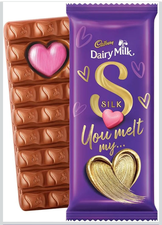 Cadbury Dairy Milk Silk Valentine Heart Blush Chocolate Gift Pack of 3