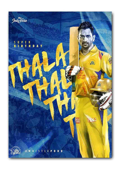 MS DHONI CSK POSTER - THALA EDITION