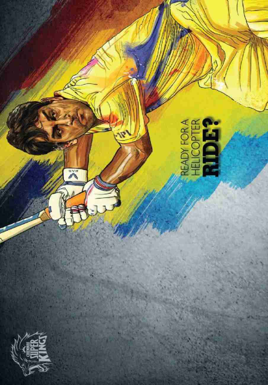 MS Dhoni Helicopter Shot Poster