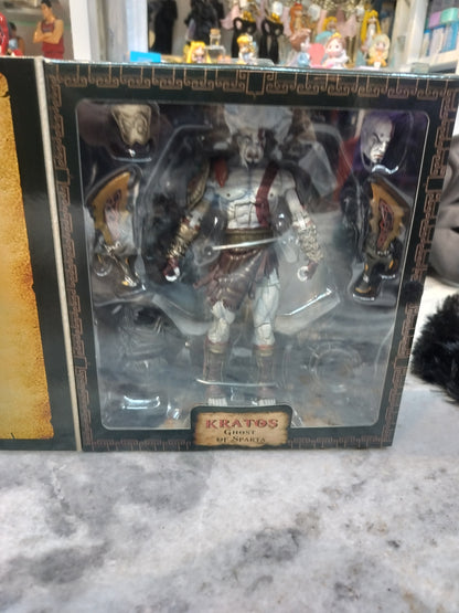 Kratos Action Figure – God of War with Accessories & Interchangeable Heads