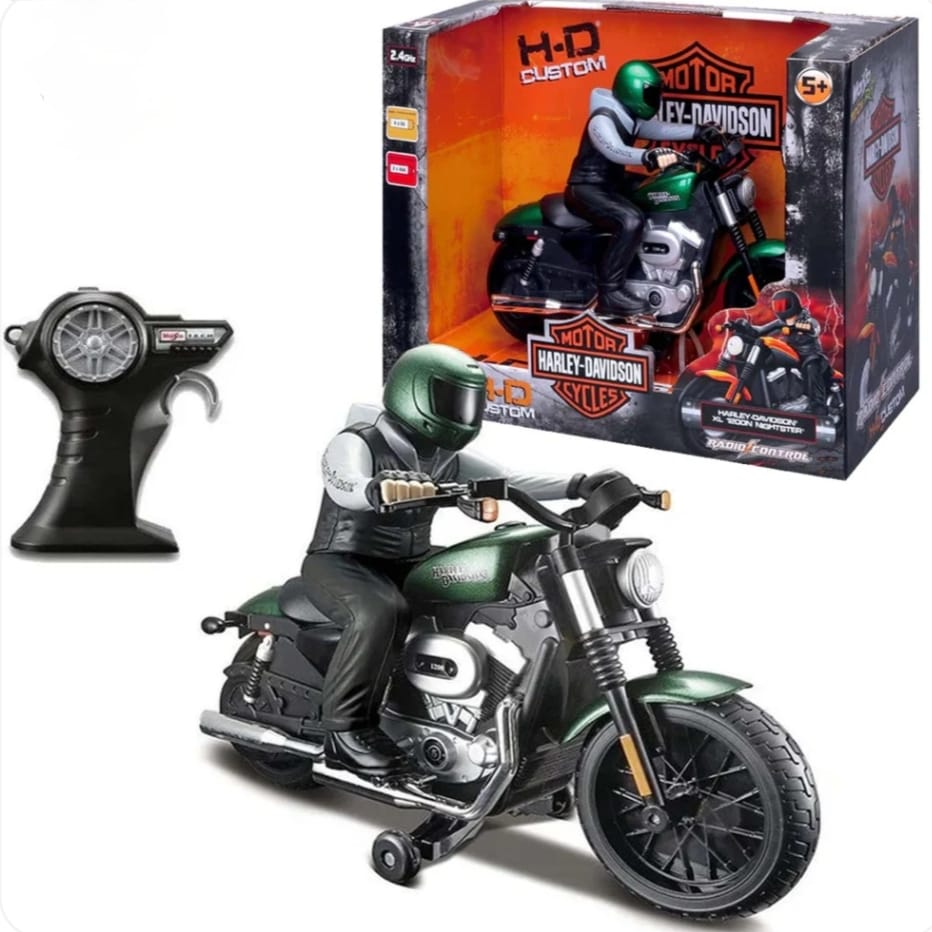 Maisto Harley-Davidson 1:12 Scale RC Motorcycle (Orange / Green)