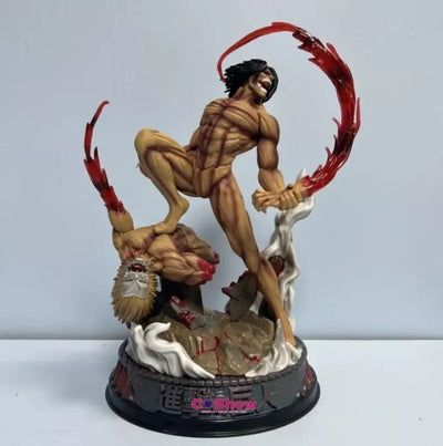 Attack on Titan - Eren Yeager vs Armored Titan Diorama Statue