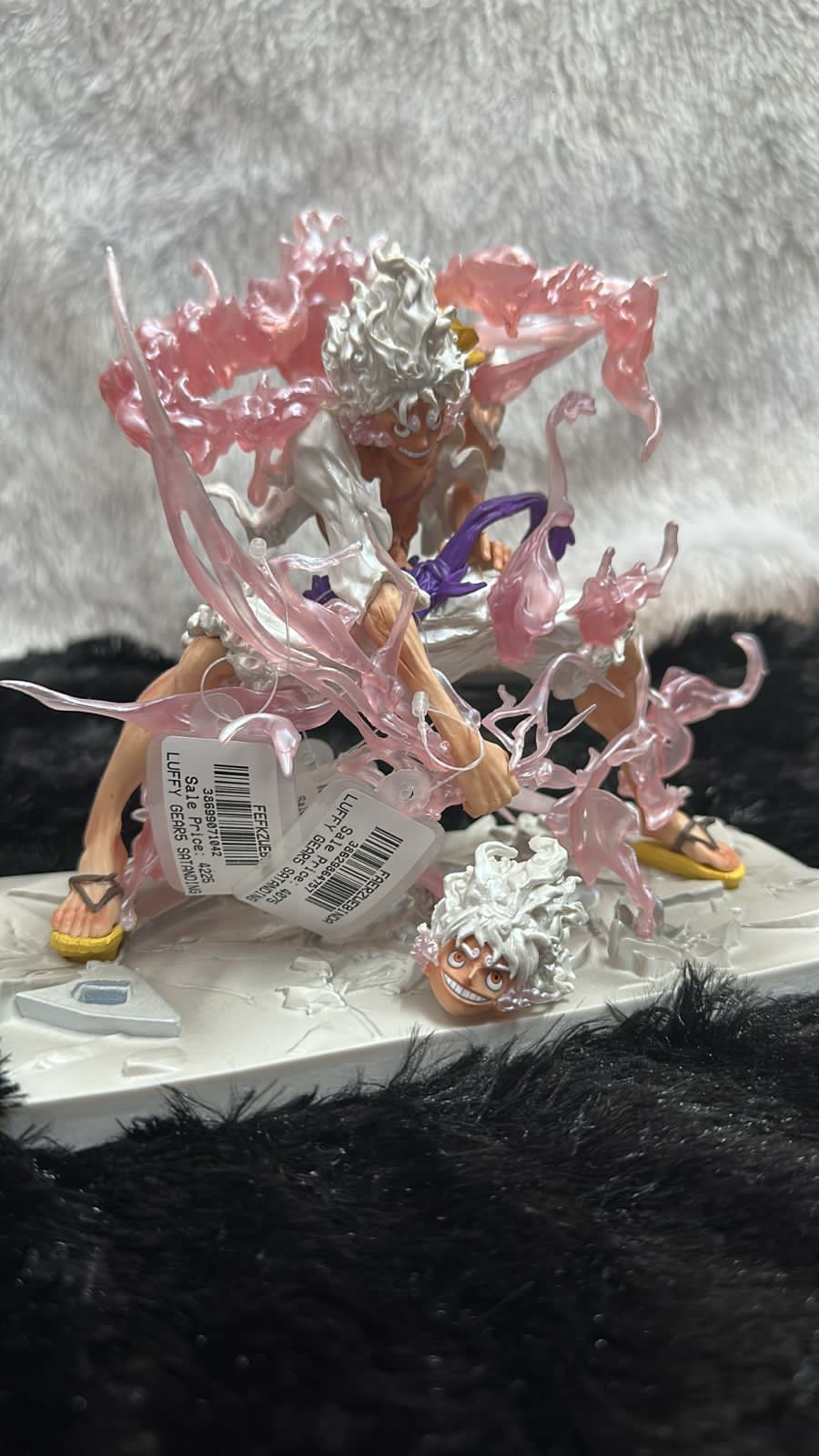 Anime Luffy Gear Fifth Action Figure - Dynamic Pink Energy Edition