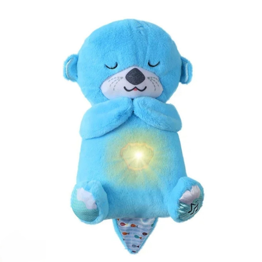Sleep Breathing Teddy Bear Soft Toy with Light Sound