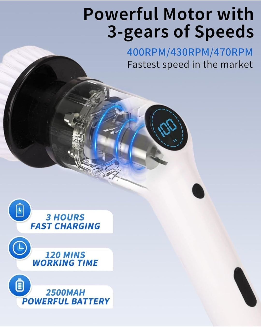 9-in-1 Electric Spin Scrubber | Power Through Stubborn Dirt
