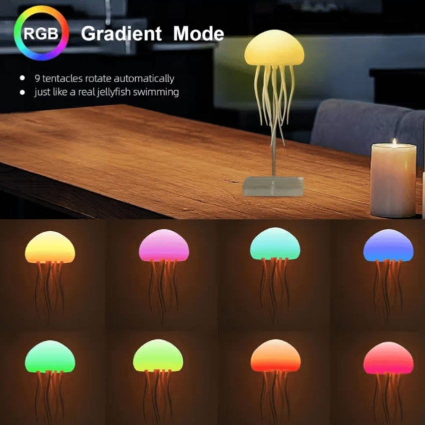 Aurora Jellyfish LED Lamp – Ambient Night Light with Soft Glow & Artistic Design
