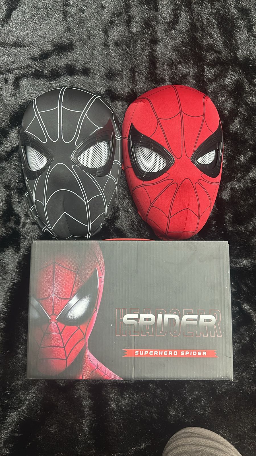 Black & Red Spider-Man Superhero Mask
