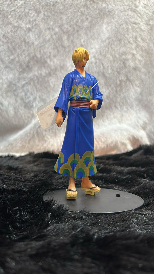 One Piece Sanji Wano Arc Kimono Figurine - 6-Inch Collectible Anime Statue"