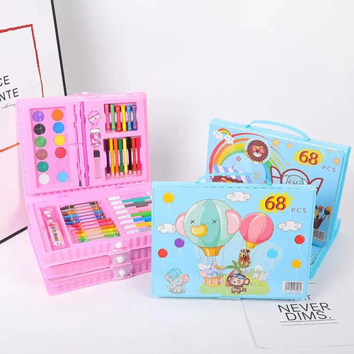 Plastic watercolor pen and colour pencil( 68 pc)